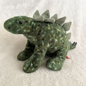 Wild Republic Cuddlekins Green Stegosaurus Dinosaur Dino 12” Plush Toy Stuffed